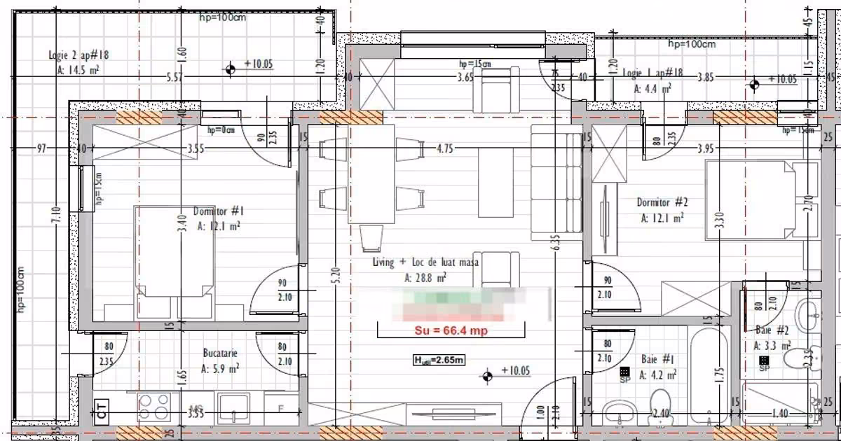 Apartament de vânzare cu 3 camere în Florești