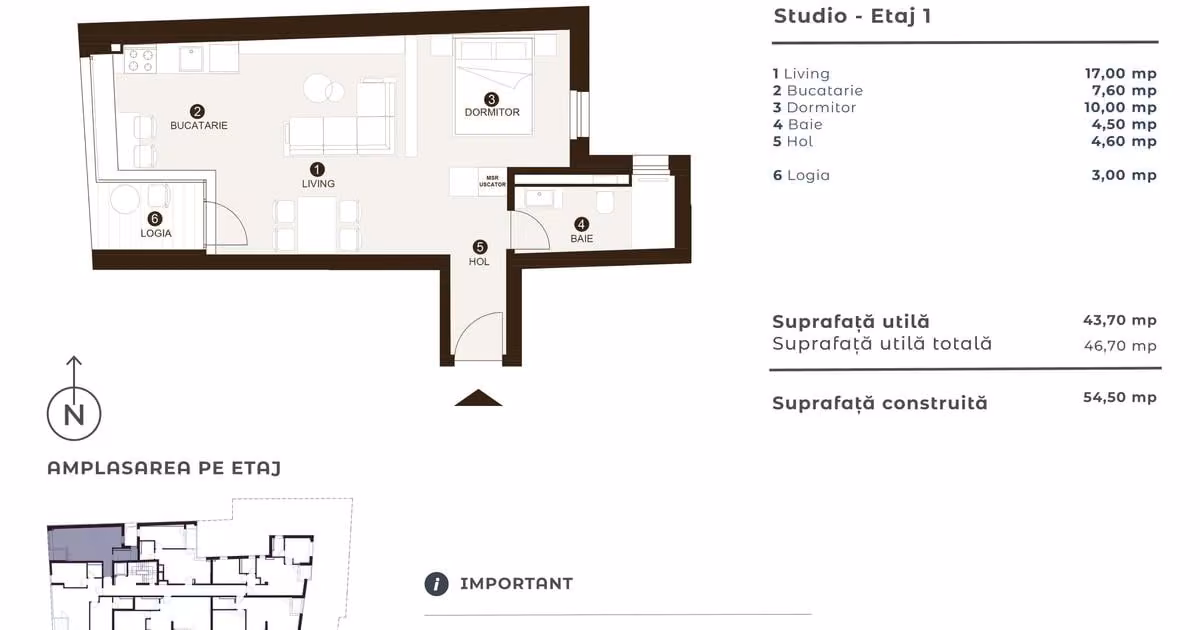 Apartament de vânzare cu 2 camere în zona Timpuri Noi, Sector 4