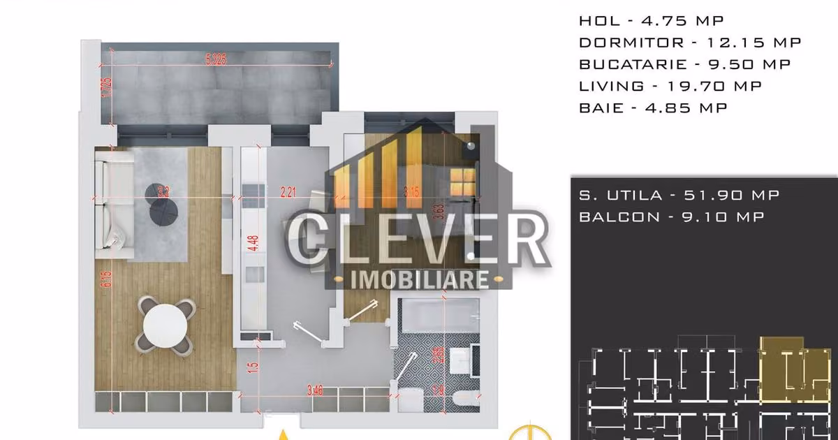Apartament de vânzare cu 2 camere în zona Theodor Pallady, Sector 3