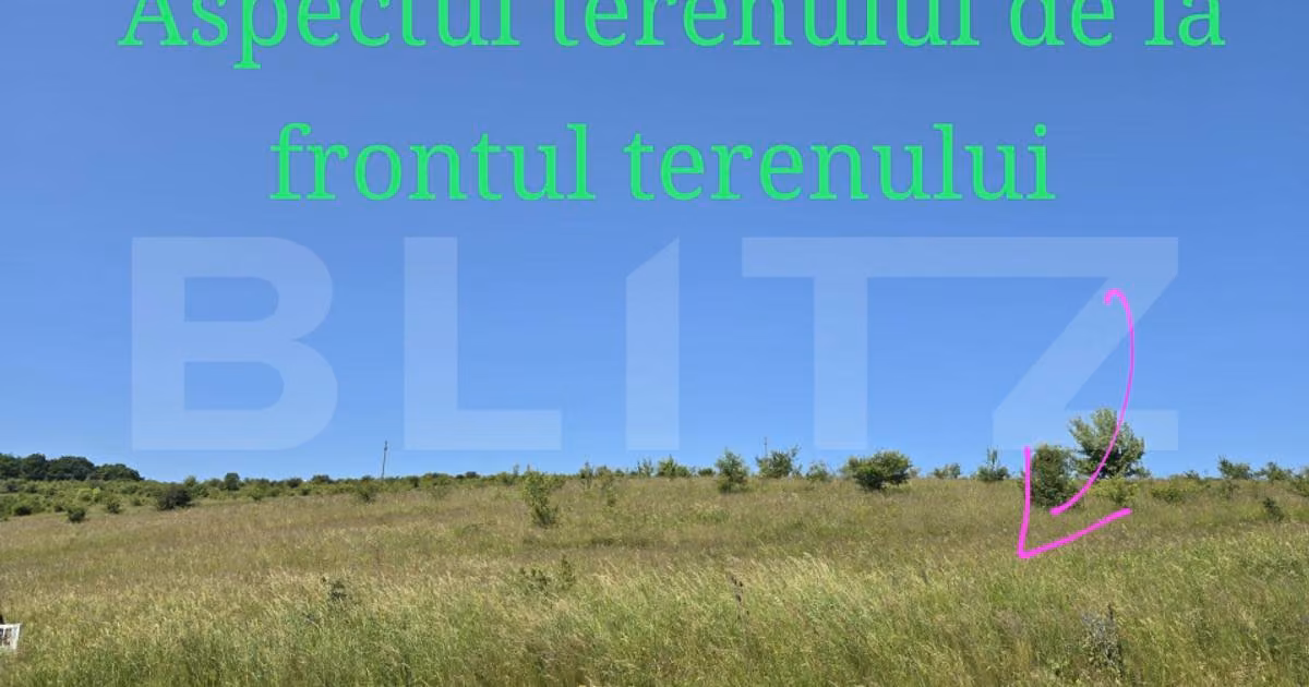 Teren Construcții intravilan de vânzare de 1100 mp, în Sălicea