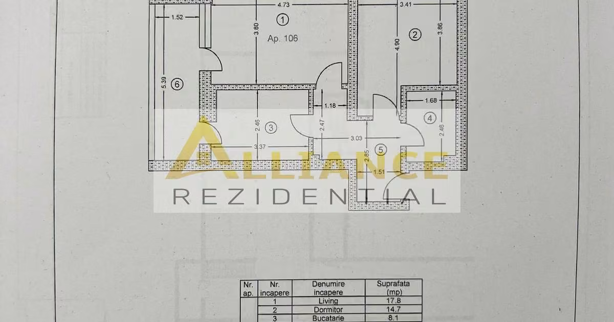 Apartament de vânzare cu 2 camere, mobilat în Popești-Leordeni