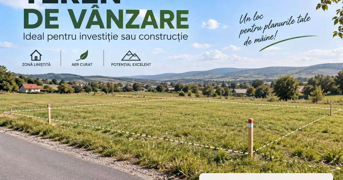 Teren Construcții intravilan de vânzare de 504 mp, în zona Ciritei, Piatra-Neamț