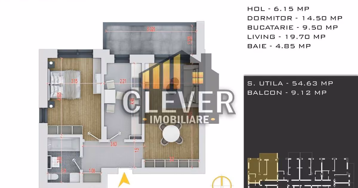 Apartament de vânzare cu 2 camere în zona Theodor Pallady, Sector 3