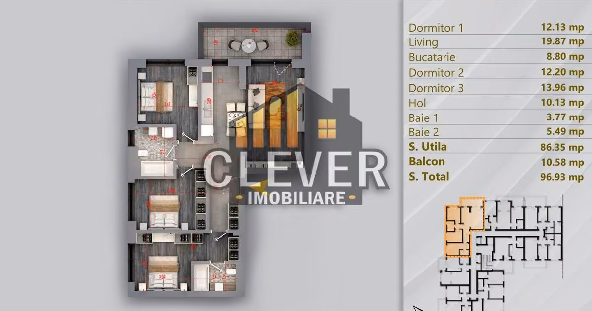 Apartament de vânzare cu 4 camere în zona Theodor Pallady, Sector 3