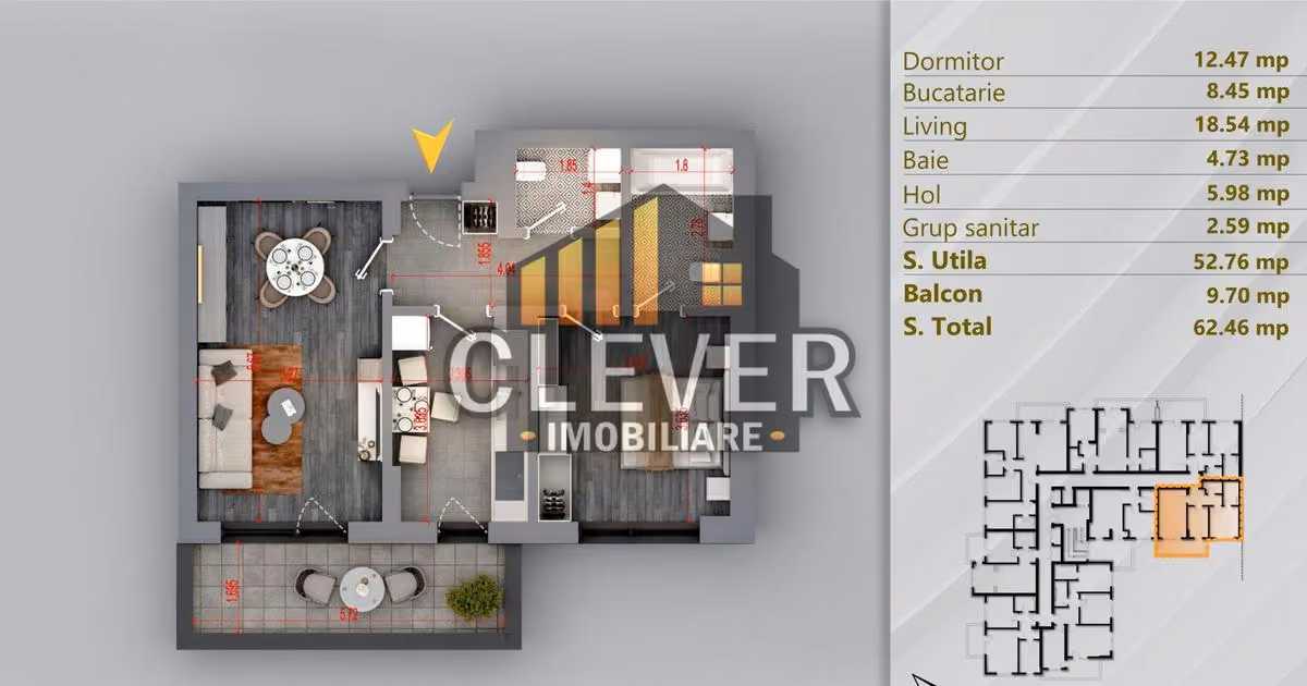 Apartament de vânzare cu 2 camere în zona Theodor Pallady, Sector 3