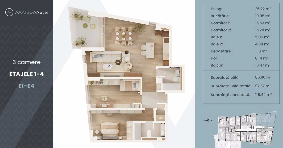 Apartament de vânzare cu 3 camere în zona P-ța Sfântul Ștefan, Ultracentral
