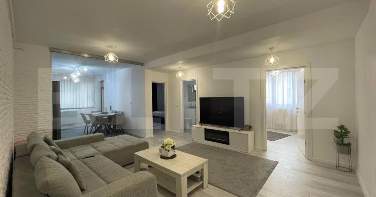 Apartament de vânzare cu 3 camere, mobilat în Florești