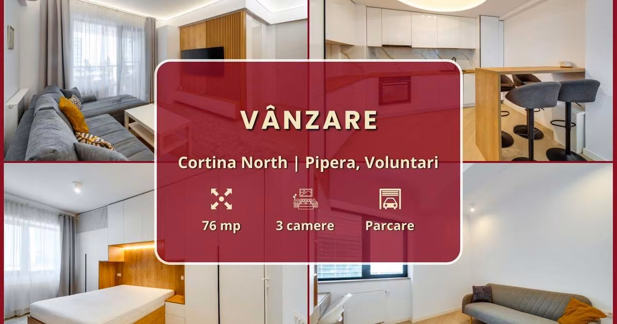 Apartament de vânzare cu 3 camere, mobilat în zona Pipera, Sector 1