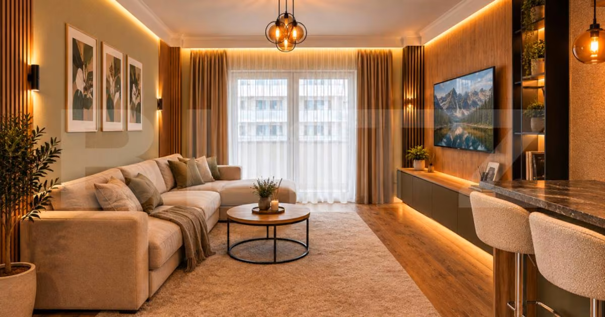Apartament de vânzare cu 2 camere, mobilat în Florești