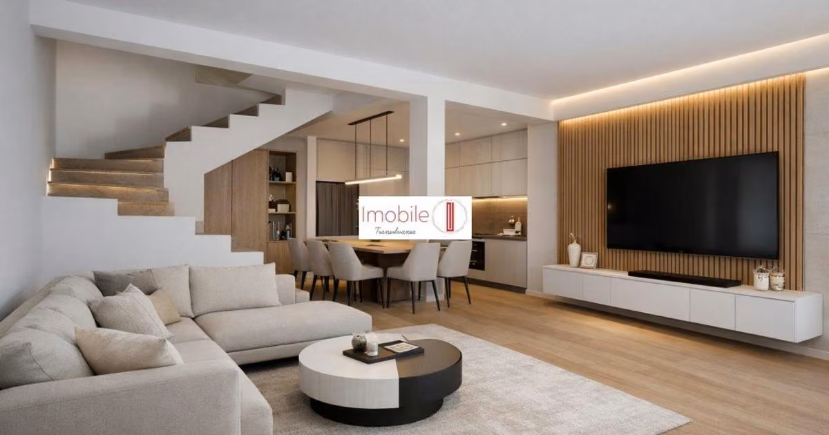 Duplex de vânzare cu 4 camere, mobilat în Florești