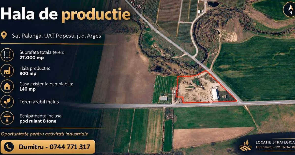 Spațiu industrial de vânzare de 900 mp, în Palanga