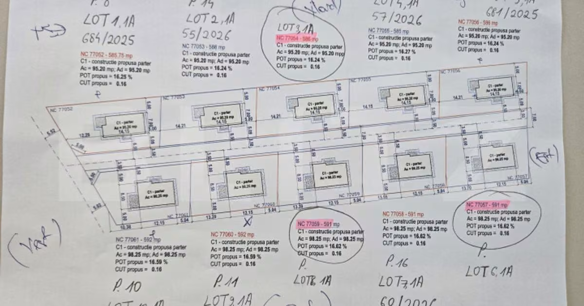 Teren Construcții extravilan de vânzare de 591 mp, în Ciurea