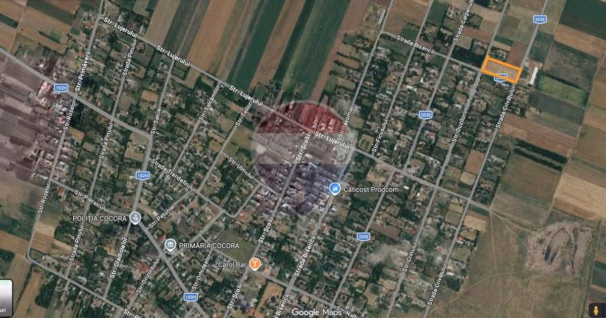 Teren agricol intravilan de vânzare de 2205 mp, în Cocora