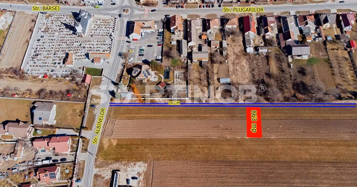Teren Construcții intravilan de vânzare de 863 mp, în zona Central, Brașov