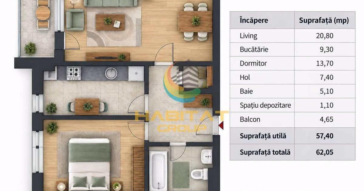 Apartament de vânzare cu 2 camere în zona Theodor Pallady, Sector 3