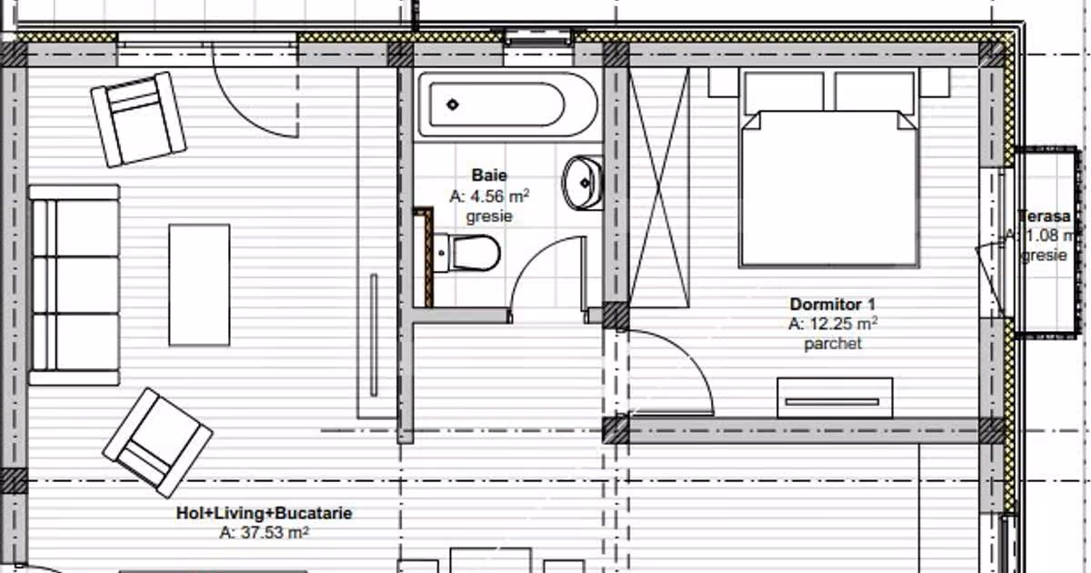 Apartament de vânzare cu 2 camere în Giarmata-Vii