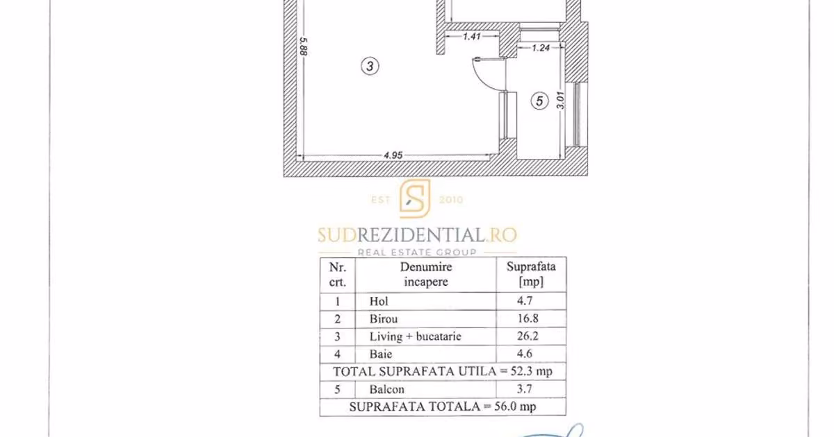 Apartament de vânzare cu 2 camere în zona Berceni, Sector 4