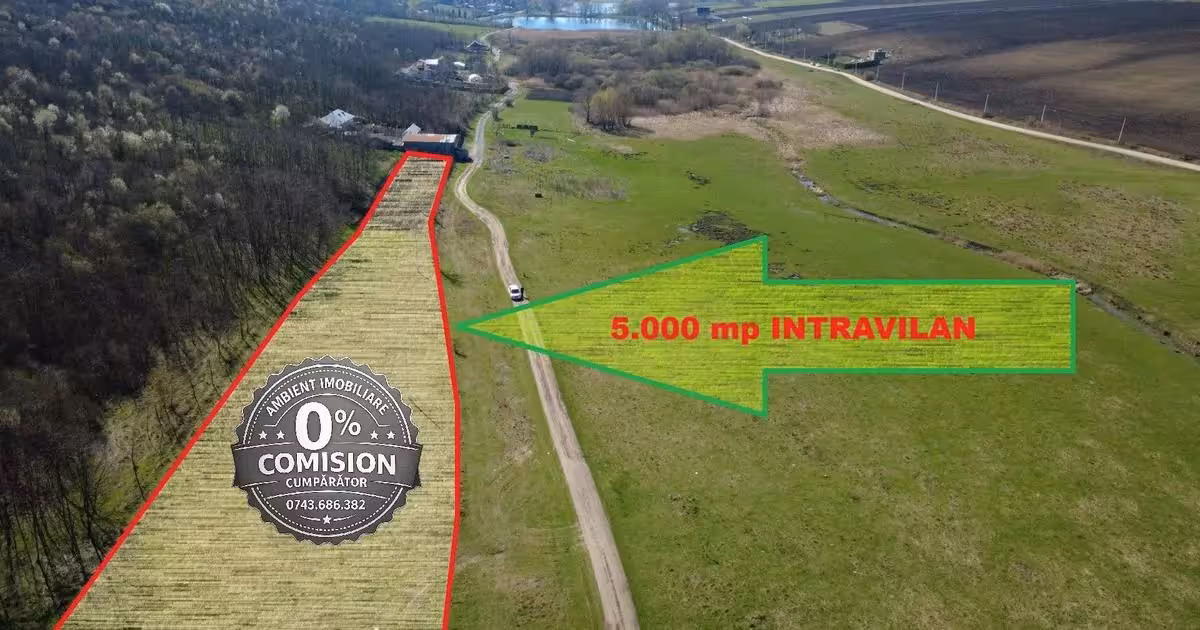 Teren agricol intravilan de vânzare de 5000 mp, în zona Central, Vaslui