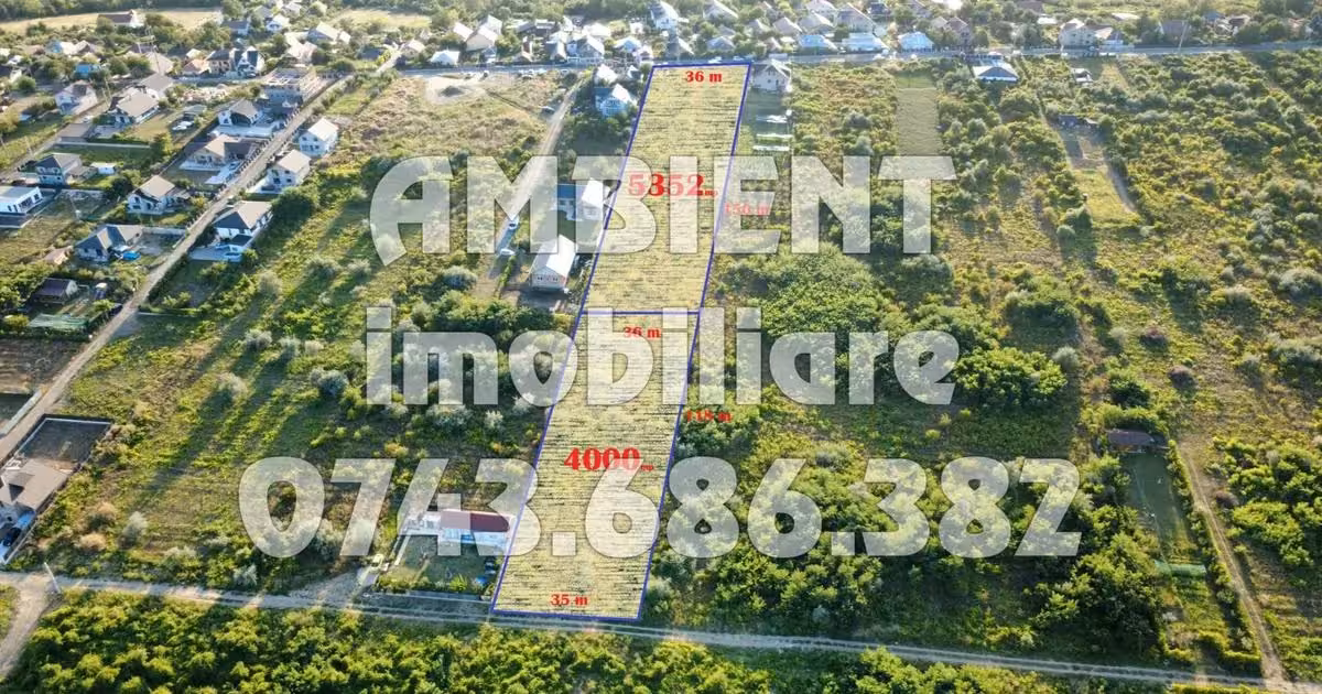 Teren agricol intravilan de vânzare de 5352 mp, în Vaslui