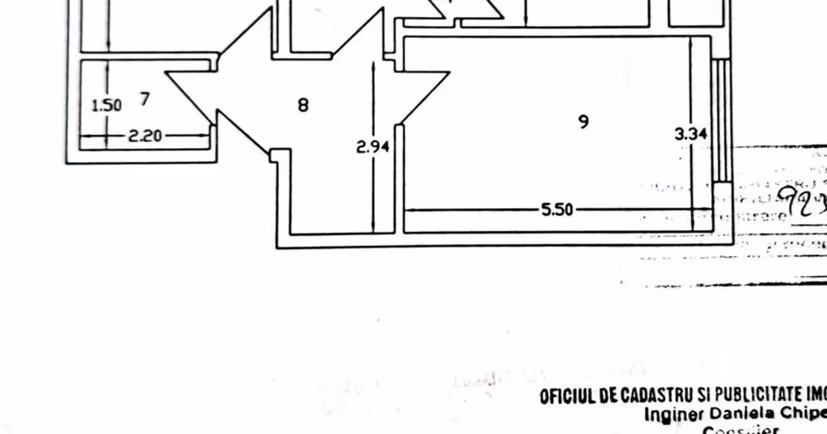 Apartament de vânzare cu 3 camere în zona Central, Vaslui