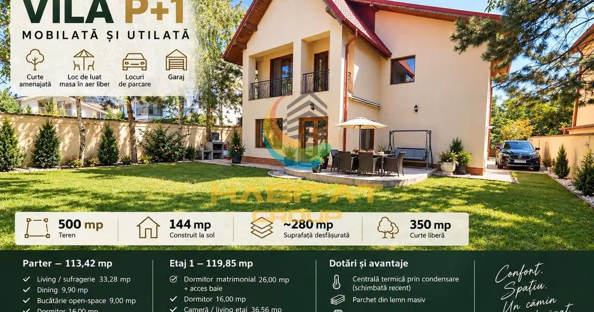 Casă individuală de vânzare cu 5 camere, mobilată în Popești-Leordeni