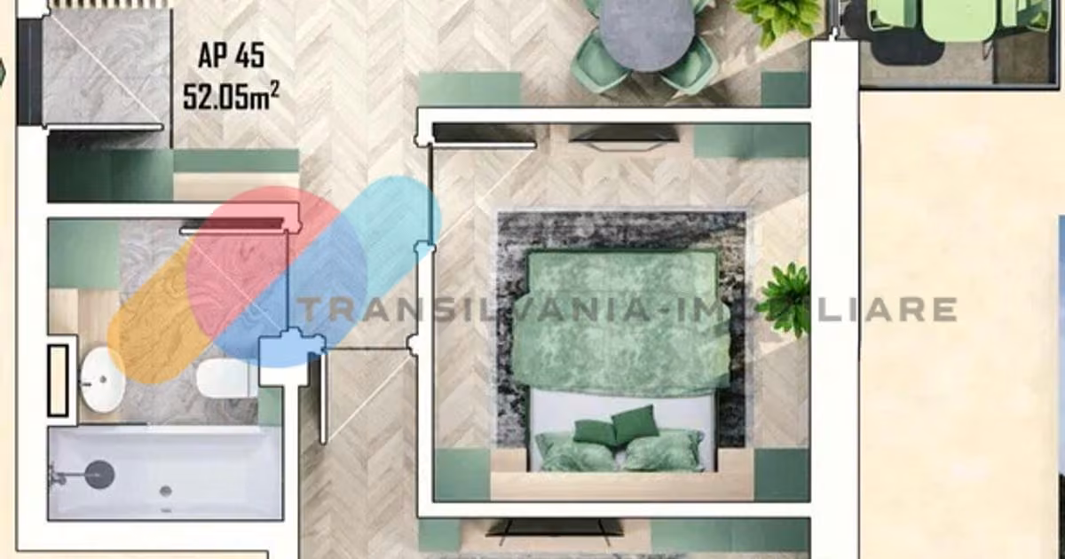 Apartament de vânzare cu 3 camere în Apahida