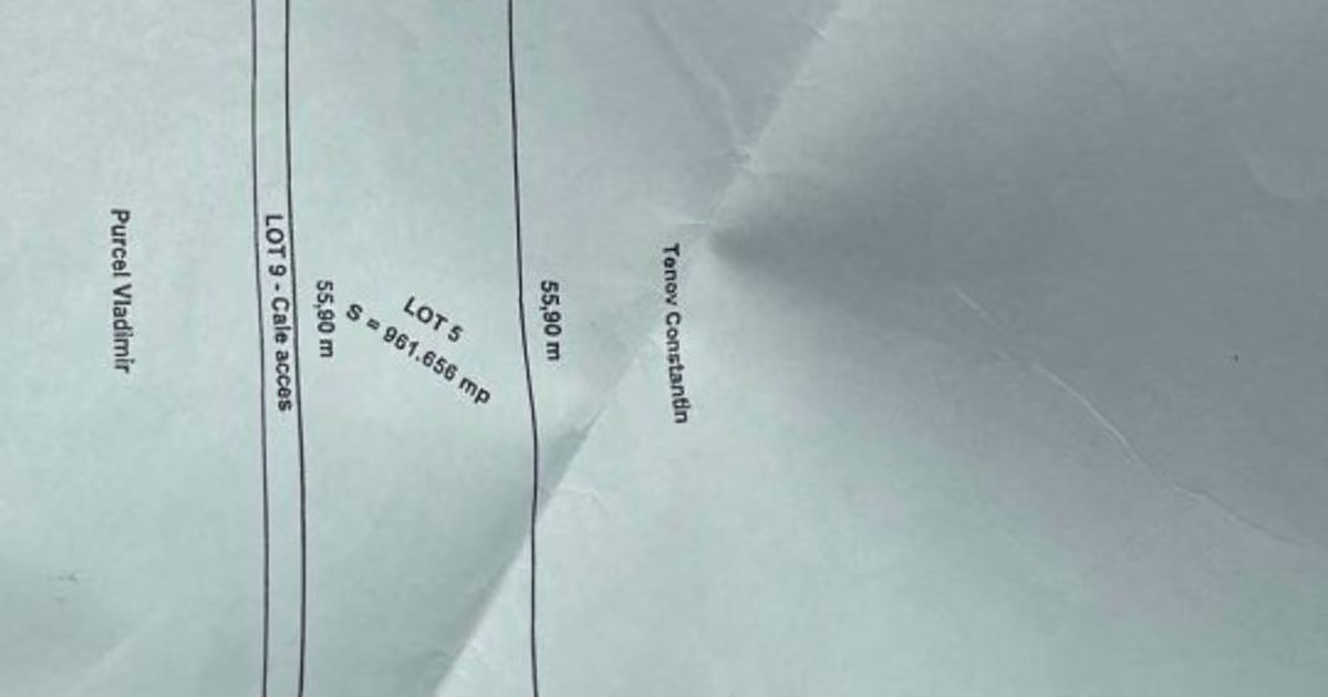 Teren Construcții intravilan de vânzare de 962 mp, în zona Pipera, Sector 1