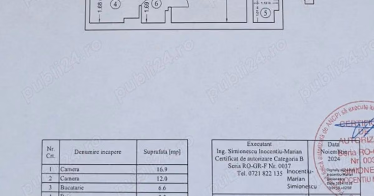 Apartament de vânzare cu 2 camere în zona Costin Georgian, Sector 3