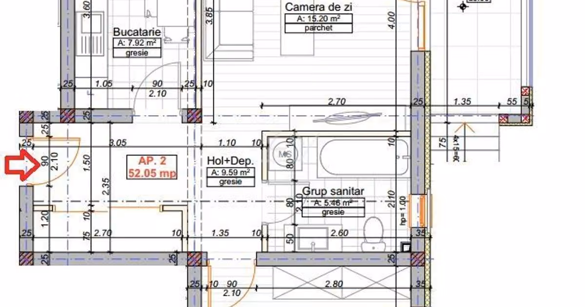 Apartament de vânzare cu 2 camere, mobilat în zona Braytim, Timișoara