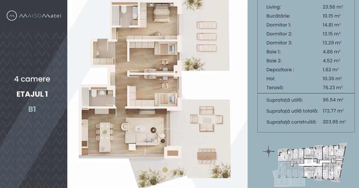Apartament de vânzare cu 4 camere în zona Universitate, Ultracentral