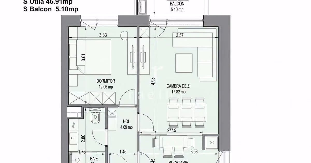 Apartament de vânzare cu 2 camere în zona Pipera, Sector 1