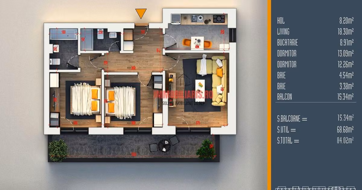 Apartament de vânzare cu 3 camere în zona Theodor Pallady, Sector 3