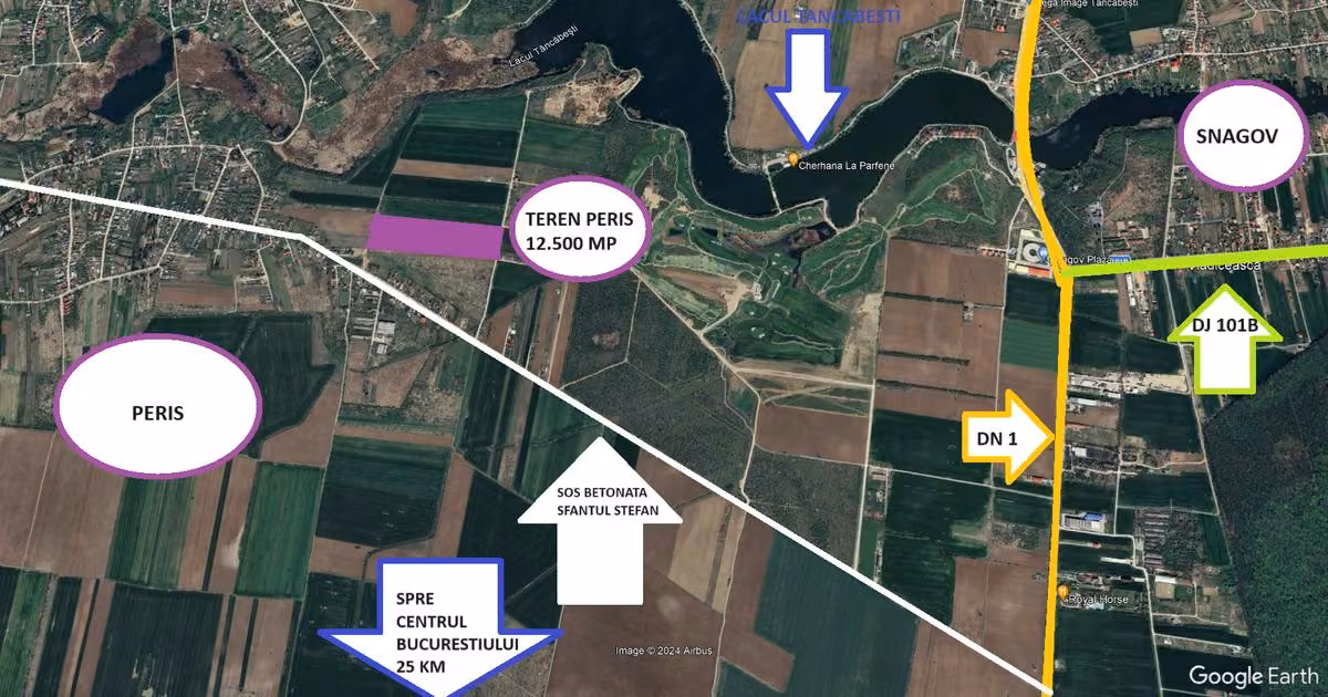 Teren Construcții intravilan de vânzare de 12500 mp, în Periș