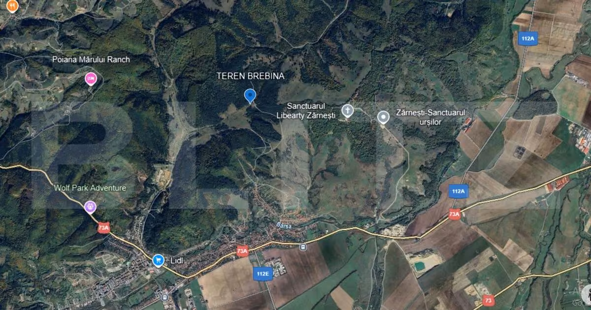 Teren Construcții extravilan de vânzare de 1861 mp, în Zărnești