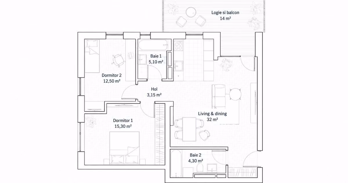 Apartament de vânzare cu 3 camere în zona Mehala, Timișoara