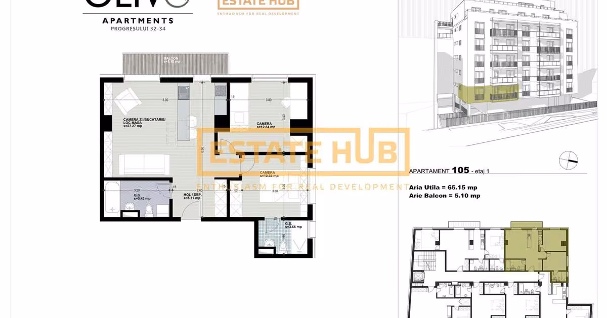 Apartament de vânzare cu 3 camere în zona Semicentral, Cluj-Napoca