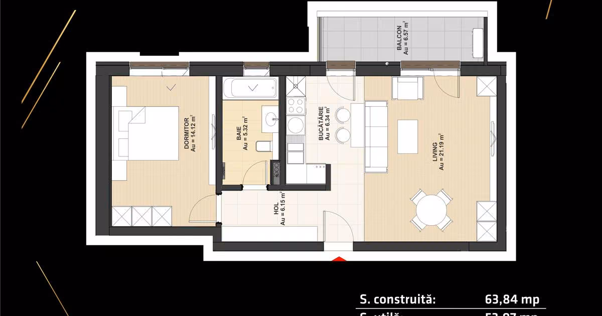 Apartament de vânzare cu 2 camere în zona Vest, Ploiești