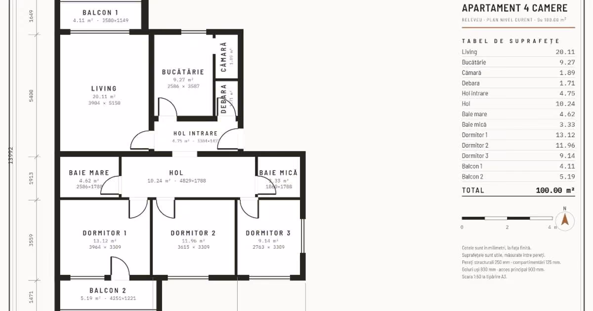 Apartament de vânzare cu 4 camere, mobilat în zona Steaua, Timișoara