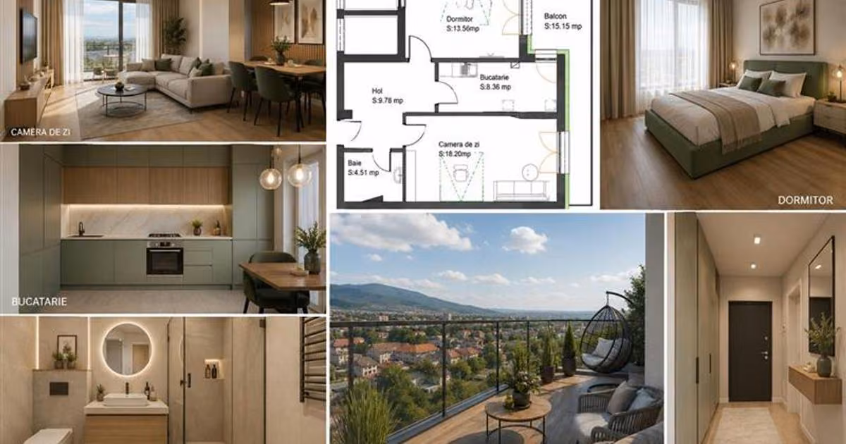Apartament de vânzare cu 2 camere în zona Avantgarden, Brașov