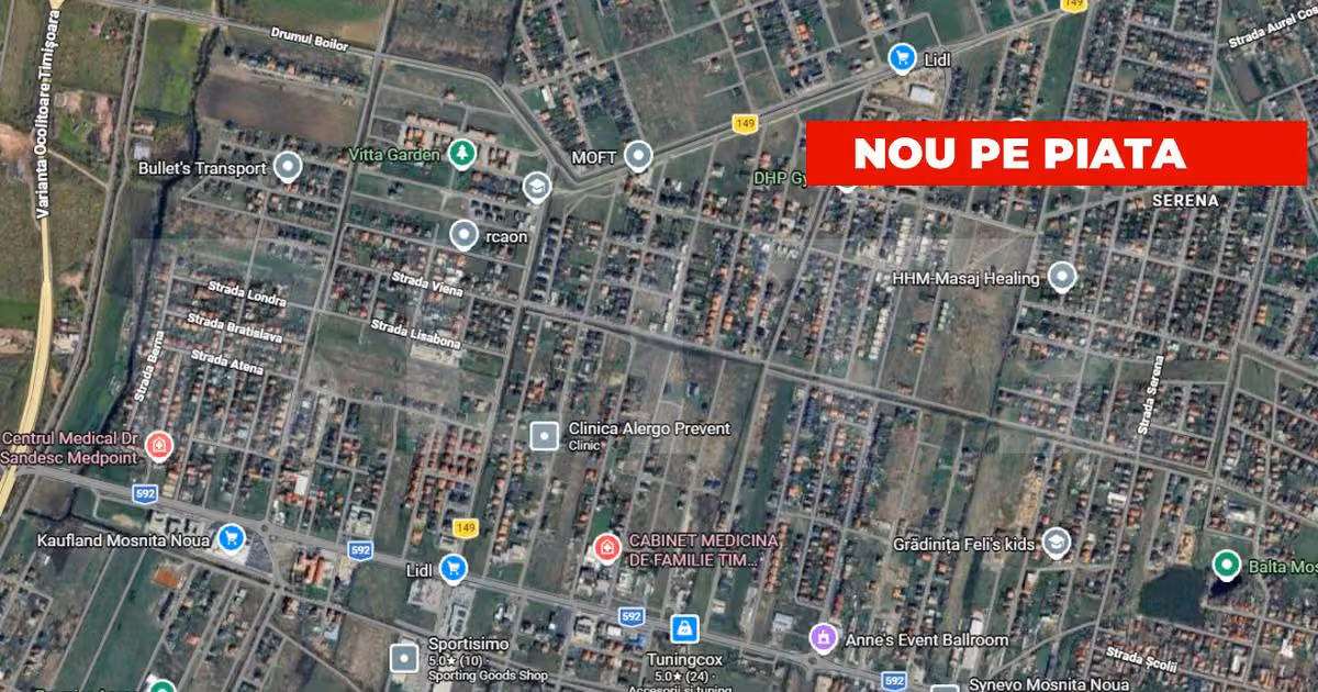 Teren Construcții intravilan de vânzare de 822 mp, în Moșnița Nouă