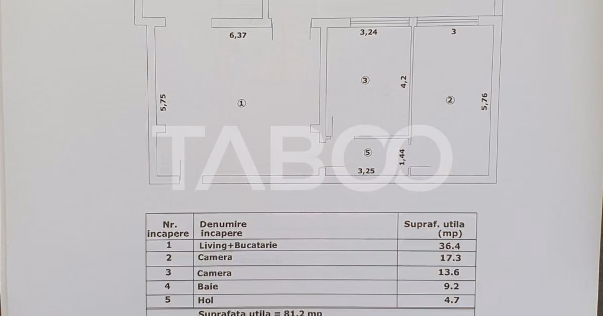 Apartament de vânzare cu 3 camere în Făgăraș