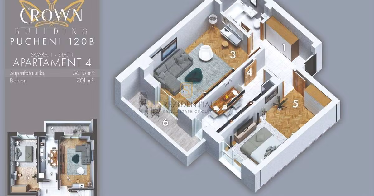 Apartament de vânzare cu 2 camere în zona Rahova, Sector 5