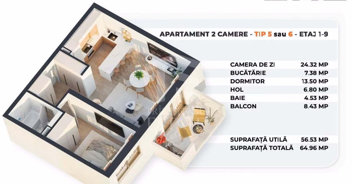 Apartament de vânzare cu 2 camere în zona Alexandriei, Sector 5