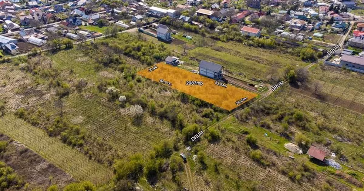 Teren intravilan de vânzare de 2987 mp, în Ștefăneștii de Jos