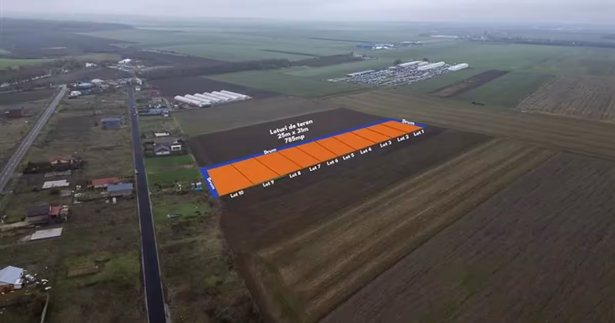 Teren Construcții intravilan de vânzare de 785 mp, în Belciugatele