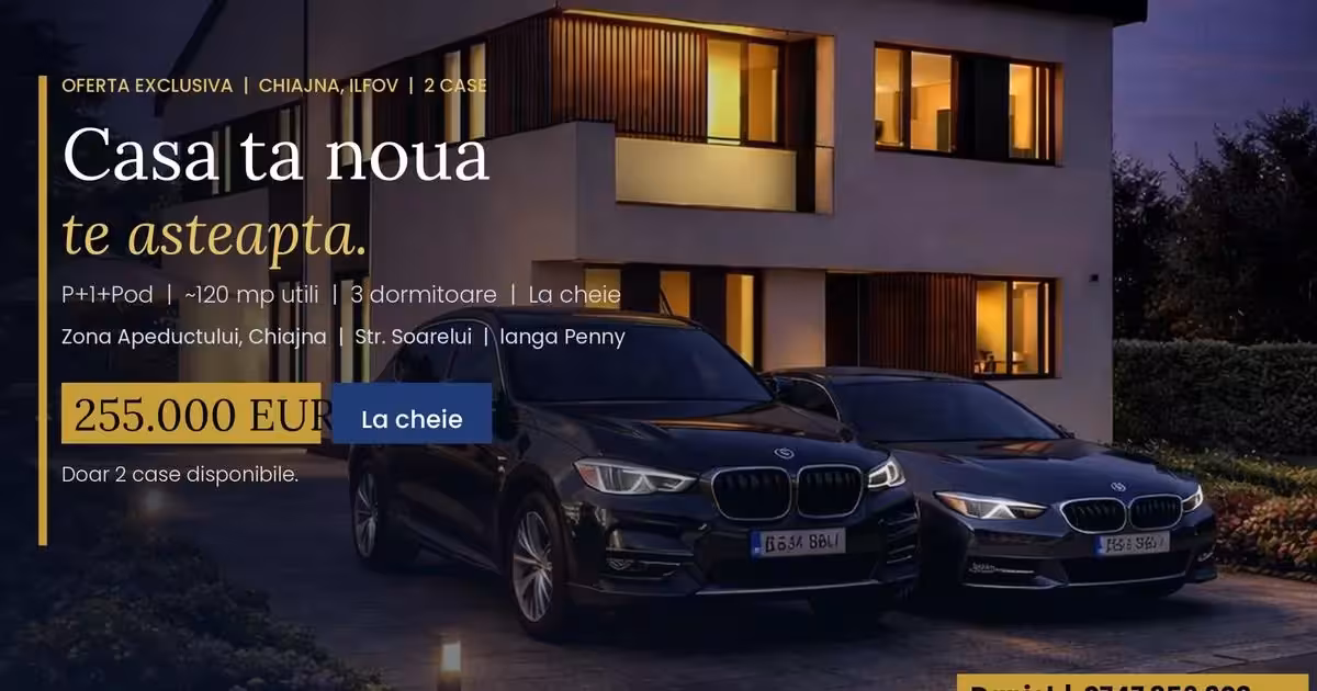 Casă individuală de vânzare cu 4 camere în Chiajna