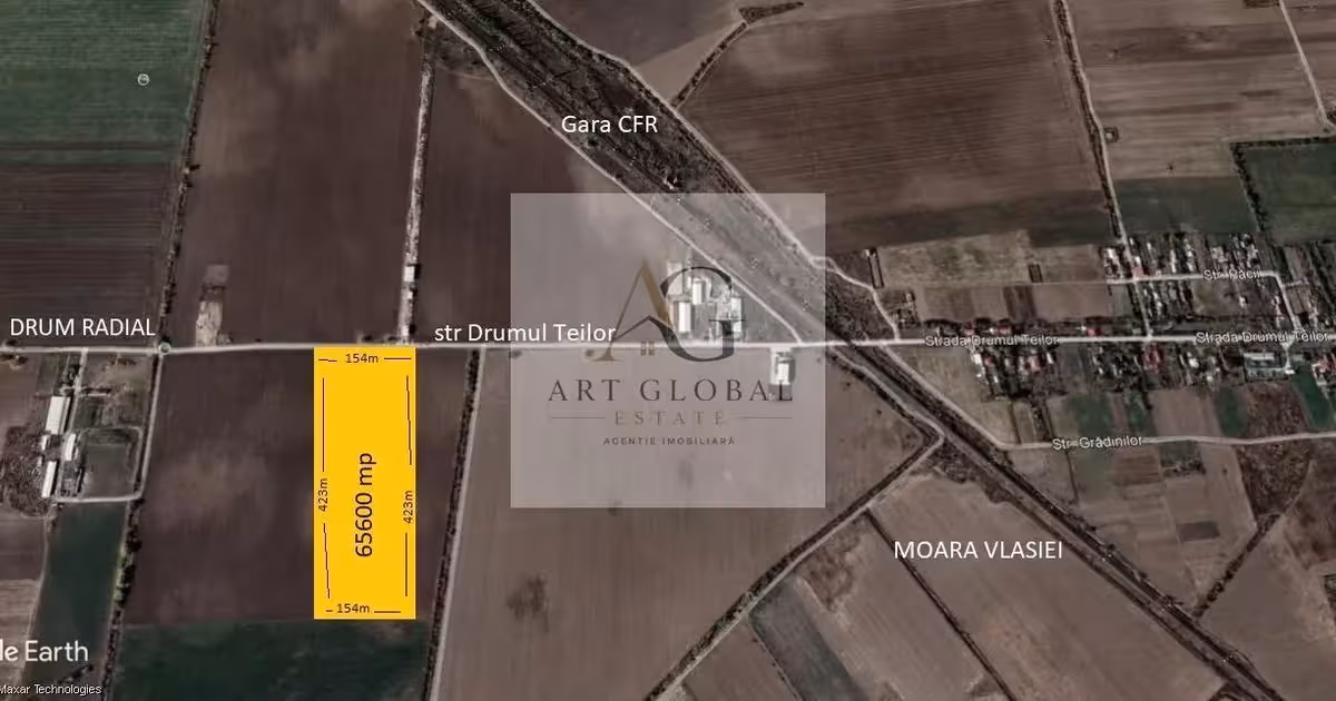 Teren Construcții intravilan de vânzare de 65600 mp, în Căciulați
