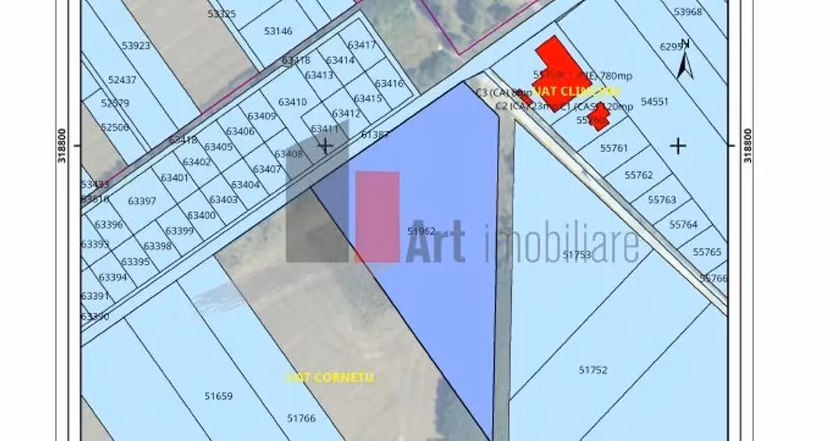 Teren agricol extravilan de vânzare de 11500 mp, în Cornetu