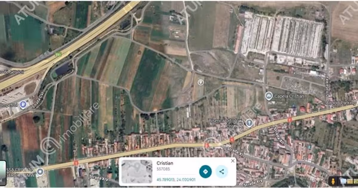 Teren agricol intravilan de vânzare de 8600 mp, în Cristian
