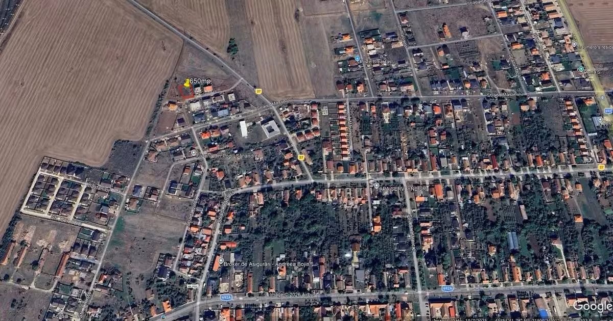 Teren Construcții intravilan de vânzare de 650 mp, în Sânandrei